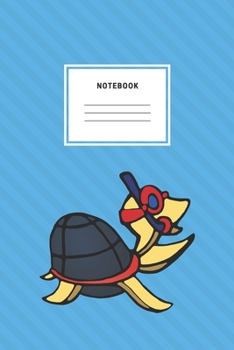 Notebook: Swimming Turtle In Sea Water Notebook And Planner Composition Book Journal Soft Cover Lined Diary For School Kids