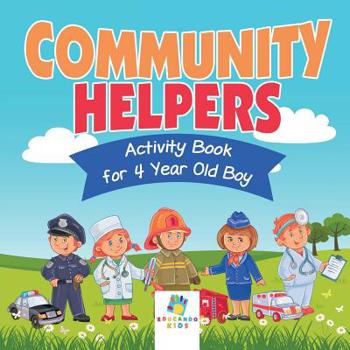 Paperback Community Helpers Activity Book for 4 Year Old Boy Book