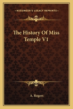 Paperback The History Of Miss Temple V1 Book