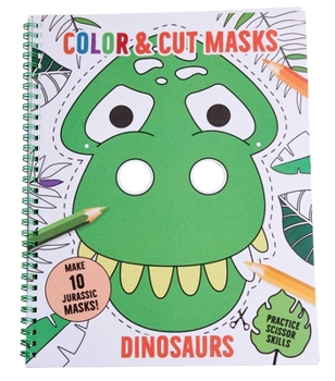 Cut  Color Masks: Dinosaurs: | Origami For Kids | Art books for kids 4 - 8 | Boys and Girls Coloring | Creativity and Fine Motor Skills