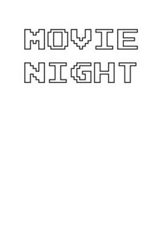 MOVIE NIGHT: 6x9 Journal sarcastic inspirational notebook xmas gift presents for under 10 dollars