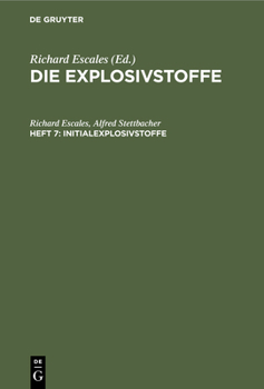 Hardcover Initialexplosivstoffe [German] Book