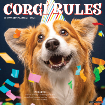 Calendar Corgi Rules 2025 12 X 12 Wall Calendar Book