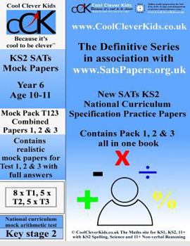 Paperback SATs KS2 Year 6 Maths Practice Test 1, 2 & 3 Combined Pack Book