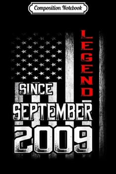 Composition Notebook: 10th Birthday September 2009 Legends Vintage Flag Journal/Notebook Blank Lined Ruled 6x9 100 Pages