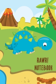 Paperback Rawr! Notebook: Cute write and draw dinosaur notebook for boys or girls back to school or homeschool student. Book