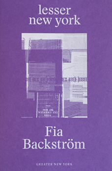 Paperback Fia Backström: Lesser New York Book