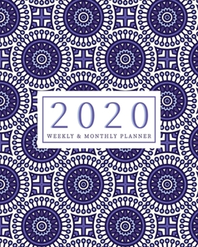 Paperback 2020 Planner Weekly & Monthly Planner: Purple Geometric Jan 1, 2020 - Dec 31, 2020 Agenda - Large Writing Calendar - A Year at A Glance - Inspirationa Book