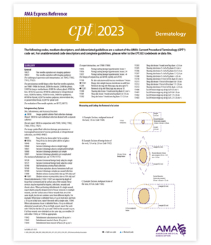 Wall Chart CPT 2023 Express Reference Coding Card: Dermatology Book