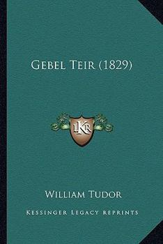 Paperback Gebel Teir (1829) Book