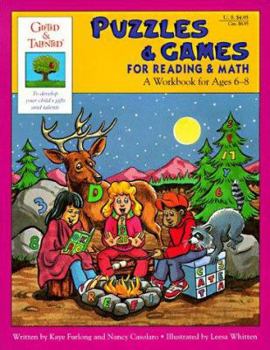 Paperback Gifted and Talented Puzzles and Games for Reading and Math: A Workbook for Ages 6-8 Book