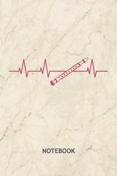 NOTEBOOK: Flautist Note Book Grid-lined 6x9 - Instruments Journal A5 Gridded - Instrumentalist Planner Flute Music 120 Pages SQUARED - Heart For ... Soft Cover - Concert Band Birthday Present