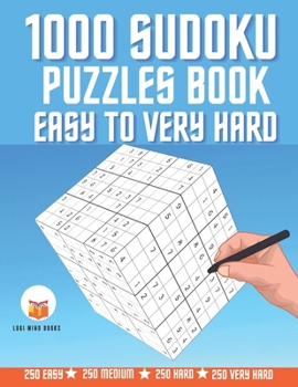 Paperback 1000 Sudoku Puzzles Book - Easy to Very Hard: Large Print Sudoku Book for Adults [Large Print] Book