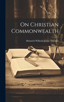 Hardcover On Christian Commonwealth Book