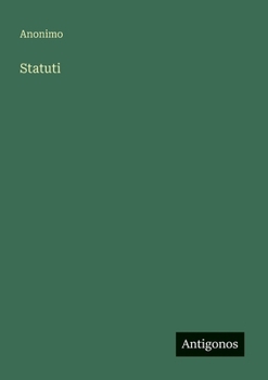 Paperback Statuti [Italian] Book