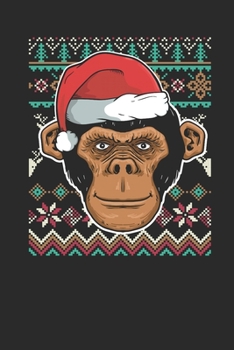 Paperback Ugly Christmas Sweater - Monkey: Blank Lined Notebook / Journal (6 X 9 -120 Pages) - Ugly Christmas Gift Idea Book