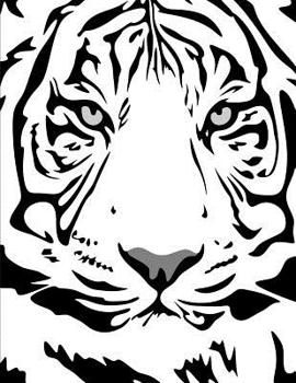 Cornell Notes Notebook 150 Pages 8. 5 X11 Cornell Notebook : Cornell Note Taking System Black and White Tiger Face Cover Design