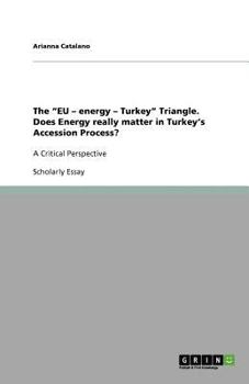 Paperback The "EU - energy - Turkey" Triangle. Does Energy really matter in Turkey's Accession Process?: A Critical Perspective Book