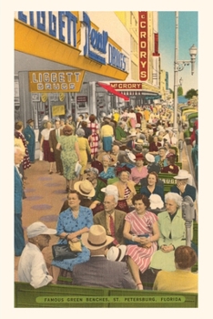 Paperback Vintage Journal Sidewalk Benches, St. Petersburg, Florida Book