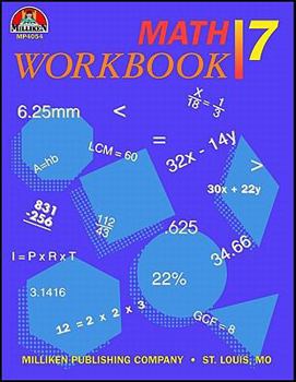 Paperback Math Workbook - Grade 7 Book