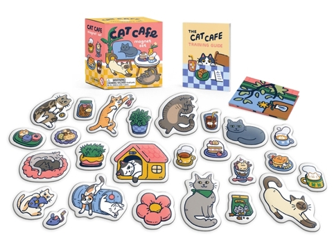 Paperback Cat Cafe Magnet Set Book