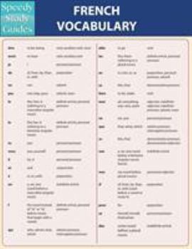 Paperback French Vocabulary [French] Book
