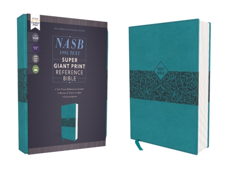 Imitation Leather Nasb, Super Giant Print Reference Bible, Leathersoft, Teal, Red Letter Edition, 1995 Text, Comfort Print [Large Print] Book