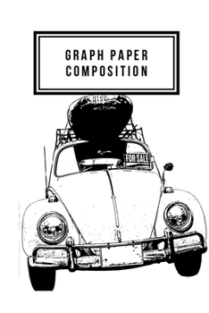 Paperback Graph Paper Composition: Graph Paper 6" x 9" Car Quad Ruled 4x4, Grid Paper for school student, office, kids Notebooks Book