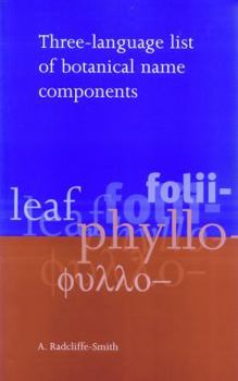 Paperback Three Language List of Botanical Name Components Book