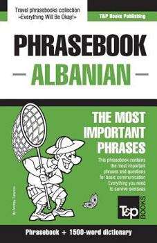 Paperback English-Albanian phrasebook and 1500-word dictionary Book