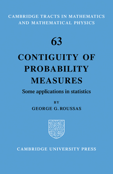 Paperback Contiguity of Probability Measures: Some Applications in Statistics Book
