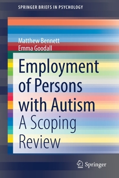 Paperback Employment of Persons with Autism: A Scoping Review Book