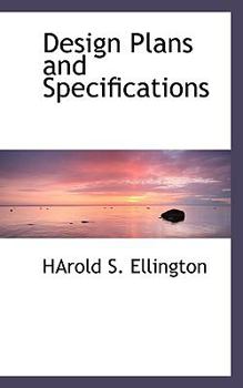 Paperback Design Plans and Specifications Book
