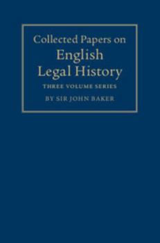 Hardcover Collected Papers on English Legal History 3 Volume Set Book