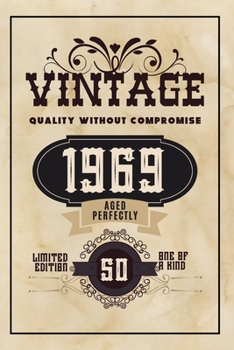 Vintage Journal: 50th Birthday Gifts For Him. Blank Lined Paperback Notebook. Original And Funny Present For Any 50 Year Old Men.