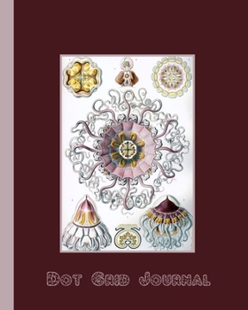 Dot grid journal: Ernst Haekel's Kunstformen der Natur - Artform of nature (1904) geometric shapes and natural forms cover art for the vintage ... forms in red and pink cover art design