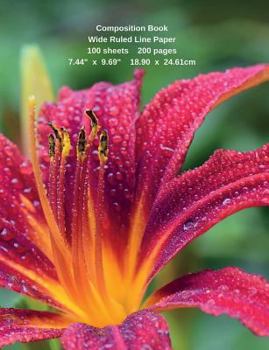 Paperback Flower Composition Notebook Book