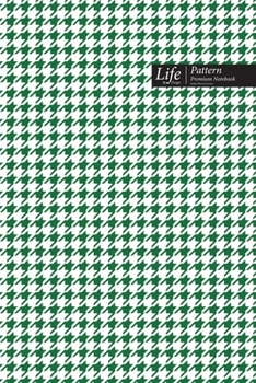Paperback Checkered II Pattern Composition Notebook, Stylish Portable Write-In Journal, 144 Sheets Green Cover Book