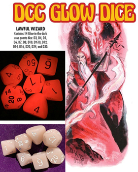 Hardcover DCC Glow Dice - Lawful Wizard Book