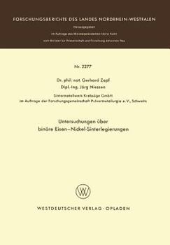Paperback Untersuchungen Über Binäre Eisen-Nickel-Sinterlegierungen [German] Book
