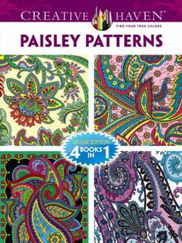 Paperback Creative Haven Paisley Patterns Coloring Book: Deluxe Edition 4 Books in 1 Book