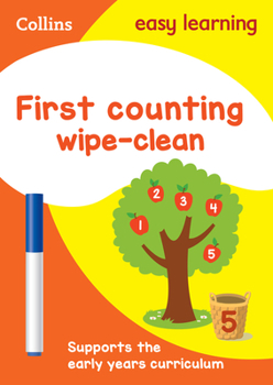 Paperback Collins Easy Learning Preschool - First Counting Age 3-5 Wipe Clean Activity Book