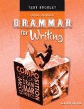 Paperback Grammar for Writing Test Booklet (Level Orange) Grade 10 Book