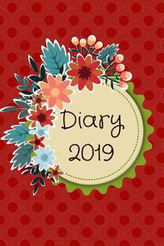 Paperback Diary 2019: Floral Polka Dot Book