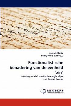 Paperback Functionalistische Benadering Van de Eenheid Zin Book