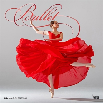Calendar Ballet 2026 12 X 24 Inch (Hanging) Monthly Square Wall Calendar Foil Stamped Cover Plastic-Free Book
