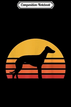 Paperback Composition Notebook: Retro Sun Italian Greyhound Silhouette For Dog Owner Journal/Notebook Blank Lined Ruled 6x9 100 Pages Book