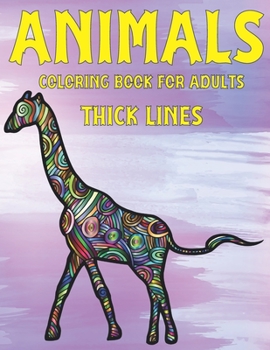 Paperback Coloring Book for Adults - Animals - Thick Lines Book