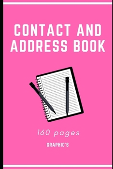 Paperback Contact and Address Book: Pink cover - 160 pages - organizer - notes Book