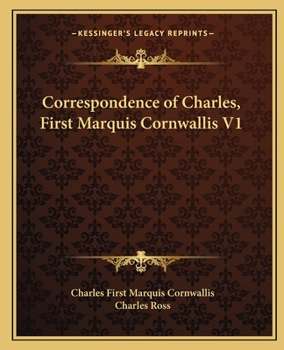 Paperback Correspondence of Charles, First Marquis Cornwallis V1 Book